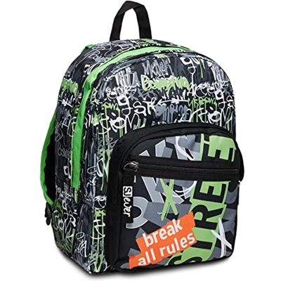 SJ GANG STYLE JAM GANG SJ GANG Backpack, Knapsack with 2 Compartments, for 1st Grade Kids Girls&Boys, For School, Sport & Free Time, Italian Design, multicolor/pattern SJ GANG STYLE JAM GANG SJ GANG Backpack, Knapsack with 2 Compartments, for 1st Grade Kids Girls&Boys, For School, Sport & Free Time, Italian Design, multicolor/pattern