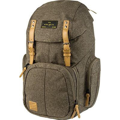 NITRO Weekender vardagsryggsäck med vadderat laptopfack, skolryggsäck, vandringsryggsäck inkl. våtfack, Bränd oliv, 42 L, Ryggsäck NITRO Weekender vardagsryggsäck med vadderat laptopfack, skolryggsäck, vandringsryggsäck inkl. våtfack, Bränd oliv, 42 L, Ryggsäck