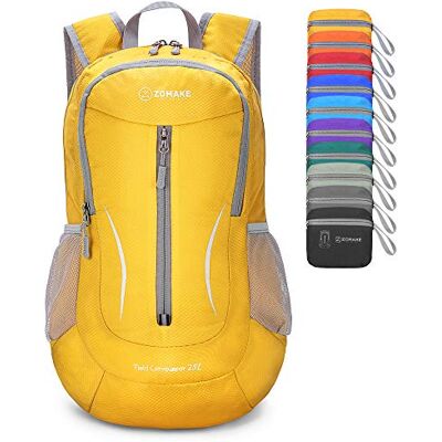 ZOMAKE Ultralätt Vikbar Ryggsäck 25L,Små Vattentät Vandring Packbar Ryggsäck För Kvinnor Män Utomhus Vandring Camping Bergsklättring Promenader Cykling(Gul) ZOMAKE Ultralätt Vikbar Ryggsäck 25L,Små Vattentät Vandring Packbar Ryggsäck För Kvinnor Män Utomhus Vandring Camping Bergsklättring Promenader Cykling(Gul)