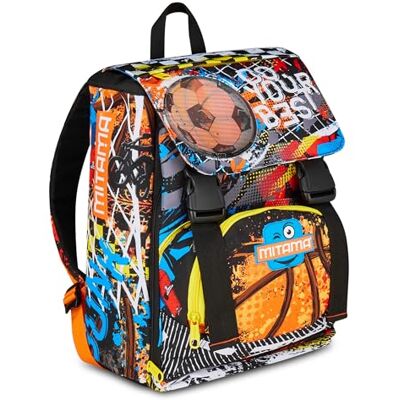 Mitama 4 Zip, DOUBLE BALL, Orange, Maxi Kapacitet, Dubbelfack, Förformat Ryggstöd, Barn, Grundskola, Apelsin, Taglia unica, Avslappnad Mitama 4 Zip, DOUBLE BALL, Orange, Maxi Kapacitet, Dubbelfack, Förformat Ryggstöd, Barn, Grundskola, Apelsin, Taglia unica, Avslappnad
