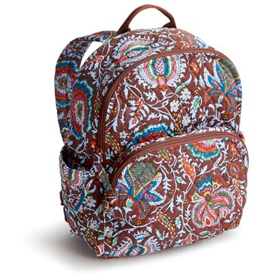 Vera Bradley Women's Premium Cotton Small Banbury Backpack, Marrakesh Cinnamon, One Size Vera Bradley Women's Premium Cotton Small Banbury Backpack, Marrakesh Cinnamon, One Size