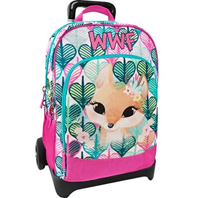 Franco Cosimo Panini WWF Illustrerad justerbar avtagbar vagn ryggsäck med försvinnande handtag och axelremmar, dragkedja och framficka Zip Liten ryggsäck Skolryggsäck cm 36x23X47H, Rosa, Taglia unica, Avslappnad Franco Cosimo Panini WWF Illustrerad justerbar avtagbar vagn ryggsäck med försvinnande handtag och axelremmar, dragkedja och framficka Zip Liten ryggsäck Skolryggsäck cm 36x23X47H, Rosa, Taglia unica, Avslappnad