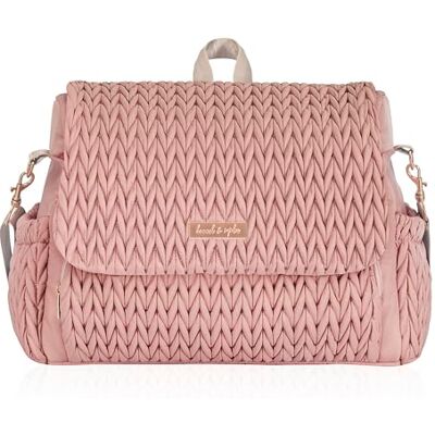 Hannah&Sophia Hannah & Sophia Belle Cabriolet babyblöja ryggsäck och väska i rosa polyester med klassisk stil Hannah&Sophia Hannah & Sophia Belle Cabriolet babyblöja ryggsäck och väska i rosa polyester med klassisk stil