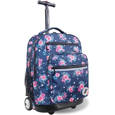 J World New York unisex solance rullande ryggsäck (paket med 1), marinblå rosa, 20 inch, Sundance Rolling Ryggsäck Flicka Pojke Roller Bokväska J World New York unisex solance rullande ryggsäck (paket med 1), marinblå rosa, 20 inch, Sundance Rolling Ryggsäck Flicka Pojke Roller Bokväska