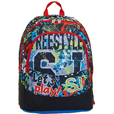SJ GANG STYLE JAM GANG Sj Gang Maxi Gang Backpack, Black Fantasy, Elementary and Middle School SJ GANG STYLE JAM GANG Sj Gang Maxi Gang Backpack, Black Fantasy, Elementary and Middle School