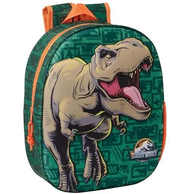 safta JURASSIC WORLD 3D Skolryggsäck med 3D-design, lämplig för barn i olika åldrar, bekväm och mångsidig, kvalitet och styrka, 27 x 10 x 33 cm, Mörkgrön, M, Avslappnad safta JURASSIC WORLD 3D Skolryggsäck med 3D-design, lämplig för barn i olika åldrar, bekväm och mångsidig, kvalitet och styrka, 27 x 10 x 33 cm, Mörkgrön, M, Avslappnad