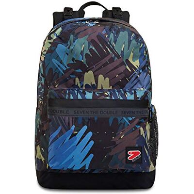 Seven Sju REVERSIBLE ZAIN MED CUFFIER THE DOUBLE STROKE BRUSH skola och fritid 2 ryggsäckar i 1, Brun, Taglia unica, Vändbar Seven Sju REVERSIBLE ZAIN MED CUFFIER THE DOUBLE STROKE BRUSH skola och fritid 2 ryggsäckar i 1, Brun, Taglia unica, Vändbar