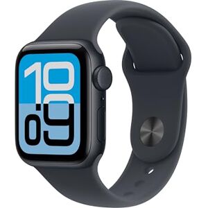 Apple Watch SE 3 GPS + Cellular 40 mm med boett i aluminium midnatt och sportband i midnatt S/M. Tränings- och sömnmätare, pulsmätare, skärm som alltid är på, vattentålig Apple Watch SE 3 GPS + Cellular 40 mm med boett i aluminium midnatt och sportband i midnatt S/M. Tränings- och sömnmätare, pulsmätare, skärm som alltid är på, vattentålig