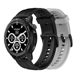 Beafon , Smartwatch 601, armbandsur, AMOLED-skärm 3,63 cm (1,43 tum), panda glas, kompass, höjdmätare, IP68, 5ATM, sportmode, puls, syre, stegräknare, Bluetooth-samtal, GPS,