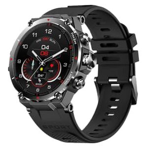 Knauermann GPS 2 (2023) Svart sportklocka – AMOLED-display – Puls, blodsyre, GPS/Galileo-mottagning – BT Bluetooth – svart silikonarmband, 14–26, normal, Normal Knauermann GPS 2 (2023) Svart sportklocka – AMOLED-display – Puls, blodsyre, GPS/Galileo-mottagning – BT Bluetooth – svart silikonarmband, 14–26, normal, Normal