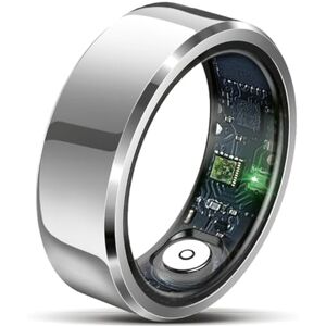 Beafon , felixx, Smart Ring, SR6-silverstorlek 11 (64,6 mm), fitnessspårning, puls, blodtrycksövervakning, stegräknare, IP68, Bluetooth, rostfritt stål, inkl. laddningsbox, batteritid upp till 7 dagar,