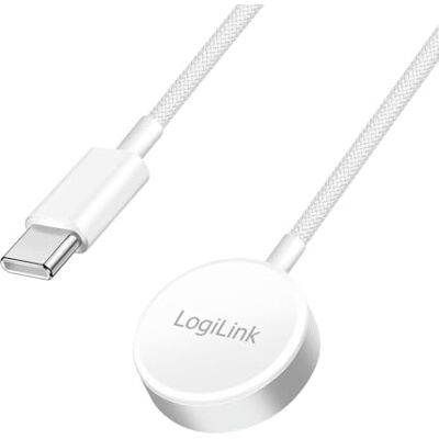 LogiLink Smartwatch-laddningskabel, laddstation, laddare, laddare, induktionsladdning, Apple Watch 0–10/SE-serien/Ultra 1/2/3, 1 m, färg: vit LogiLink Smartwatch-laddningskabel, laddstation, laddare, laddare, induktionsladdning, Apple Watch 0–10/SE-serien/Ultra 1/2/3, 1 m, färg: vit