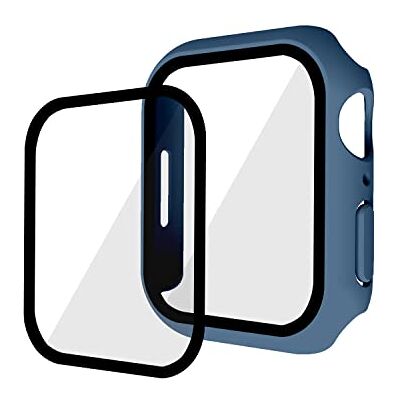Robwick Kompatibel med iwatch7 klockfodral, iwatch7 skyddsfodral, PC+ härdat filmfodral och film, 45 mm skyddande fodral – isblå Robwick Kompatibel med iwatch7 klockfodral, iwatch7 skyddsfodral, PC+ härdat filmfodral och film, 45 mm skyddande fodral – isblå