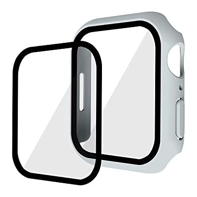 Robwick Kompatibel med iwatch7 klockfodral, iwatch7 skyddsfodral, PC+ härdat filmfodral och film, 45 mm skyddande fodral – ljusgrå Robwick Kompatibel med iwatch7 klockfodral, iwatch7 skyddsfodral, PC+ härdat filmfodral och film, 45 mm skyddande fodral – ljusgrå
