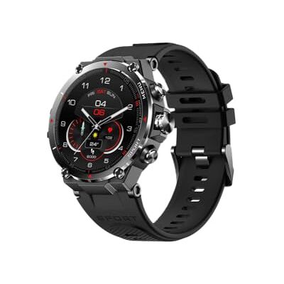 Knauermann GPS 2 (2023) Svart sportklocka – AMOLED-display – Puls, blodsyre, GPS/Galileo-mottagning – BT Bluetooth – svart silikonarmband, 14–26, normal, Normal Knauermann GPS 2 (2023) Svart sportklocka – AMOLED-display – Puls, blodsyre, GPS/Galileo-mottagning – BT Bluetooth – svart silikonarmband, 14–26, normal, Normal