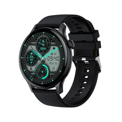 EKO ! Smart Bluetooth-samtalsklocka, Smartwatch, sportklocka, stegräknare, 1,42 tums skärm, sömnmonitor, pulsmätare, blodspänning SpO2 (svart) EKO ! Smart Bluetooth-samtalsklocka, Smartwatch, sportklocka, stegräknare, 1,42 tums skärm, sömnmonitor, pulsmätare, blodspänning SpO2 (svart)