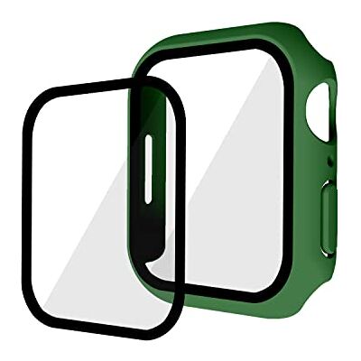 Robwick Kompatibel med iwatch7 klockfodral, iwatch7 skyddsfodral, PC+ härdat filmfodral och film, 45 mm skyddande fodral – mörkgrön Robwick Kompatibel med iwatch7 klockfodral, iwatch7 skyddsfodral, PC+ härdat filmfodral och film, 45 mm skyddande fodral – mörkgrön