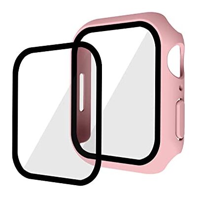 Robwick Kompatibel med iwatch7 klockfodral, iwatch7 skyddsfodral, PC+ härdat filmfodral och film, 45 mm skyddande fodral – ljusrosa Robwick Kompatibel med iwatch7 klockfodral, iwatch7 skyddsfodral, PC+ härdat filmfodral och film, 45 mm skyddande fodral – ljusrosa