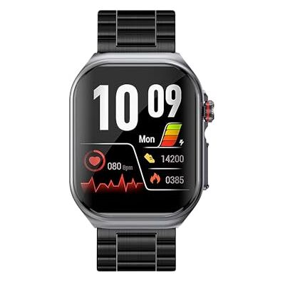 Knauermann VALDUS PRO 3-fläktupplaga, fyrkantig (2025), grå, hälsoklocka, smartklocka med telefonifunktion, EKG Plus HRV och SOS-funktion, BT Bluetooth, sömnapné, titan svart, 14–24, Vanlig Knauermann VALDUS PRO 3-fläktupplaga, fyrkantig (2025), grå, hälsoklocka, smartklocka med telefonifunktion, EKG Plus HRV och SOS-funktion, BT Bluetooth, sömnapné, titan svart, 14–24, Vanlig