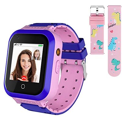 ele ELEOPTION 4G smartklocka för barn, vattentät barnsmartklocka med GPS-spårare, samtal, larm, stegräknare, kamera, SOS, pekskärm WLAN Bluetooth-armbandsur pojkar flickor (rosa–T3) ele ELEOPTION 4G smartklocka för barn, vattentät barnsmartklocka med GPS-spårare, samtal, larm, stegräknare, kamera, SOS, pekskärm WLAN Bluetooth-armbandsur pojkar flickor (rosa–T3)
