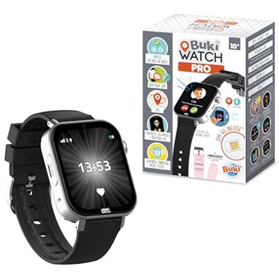 Buki France Smart klocka för barn med SIM-kort ingår samtal, GPS, video, wifi, bluetooth SOS-knapp, föräldraapp idealisk första telefon BUKI Watch Pro Från 10 år PRO01 Buki France Smart klocka för barn med SIM-kort ingår samtal, GPS, video, wifi, bluetooth SOS-knapp, föräldraapp idealisk första telefon BUKI Watch Pro Från 10 år PRO01