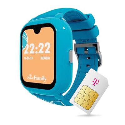 Deutsche Telekom SaveFamily Iconic Plus 2.0 Smart klocka för barn, GPS och telefon, dataskydd och föräldrapplikation, lång batteritid, SOS, vattentät, Amazon-köpkupong Deutsche Telekom SaveFamily Iconic Plus 2.0 Smart klocka för barn, GPS och telefon, dataskydd och föräldrapplikation, lång batteritid, SOS, vattentät, Amazon-köpkupong