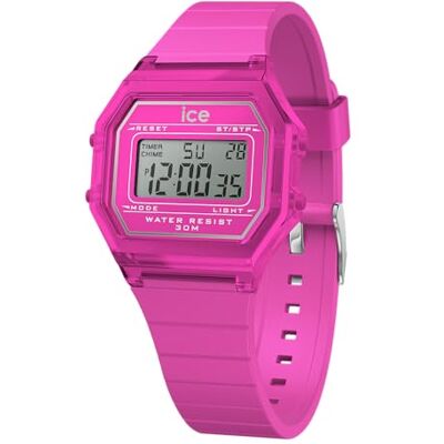 ICE-WATCH ICE digit retro Neon pink- Damklocka i rosa med silikonarmband 022887 (Small) ICE-WATCH ICE digit retro Neon pink- Damklocka i rosa med silikonarmband 022887 (Small)