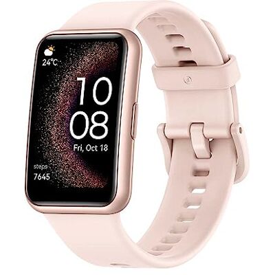 Huawei Watch FIT Special Edition, 1,64 tums HD-AMOLED-skärm, professionell hälsohantering, integrerad GPS, praktisk assistent i vardagen, Nebulosa Pink Huawei Watch FIT Special Edition, 1,64 tums HD-AMOLED-skärm, professionell hälsohantering, integrerad GPS, praktisk assistent i vardagen, Nebulosa Pink
