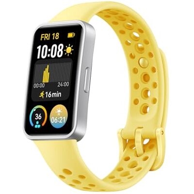 Huawei Band 9, Bluetooth, iOS och Android, upp till 14 dagars batteritid, bekvämt att bära, TruSleep 4.0, vetenskapligt sömnracking, 100 träningslägen, smartband, gul fluorelastomer strap Huawei Band 9, Bluetooth, iOS och Android, upp till 14 dagars batteritid, bekvämt att bära, TruSleep 4.0, vetenskapligt sömnracking, 100 träningslägen, smartband, gul fluorelastomer strap