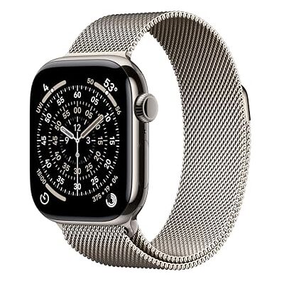 Apple Watch Series 11 GPS + Cellular 42 mm med boett i Titan naturlig, och Milanesisk loop naturligt titan. Sömnpoäng, träningsmätare, hälsoövervakning, skärm som alltid är på, vattentålig Apple Watch Series 11 GPS + Cellular 42 mm med boett i Titan naturlig, och Milanesisk loop naturligt titan. Sömnpoäng, träningsmätare, hälsoövervakning, skärm som alltid är på, vattentålig