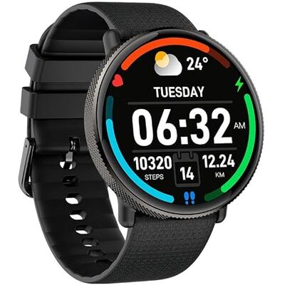 Cool Smartwatch AMOLED Forever silikon skärm svart (samtal, hälsa, sport), svart, stor, Svart, Grande Cool Smartwatch AMOLED Forever silikon skärm svart (samtal, hälsa, sport), svart, stor, Svart, Grande
