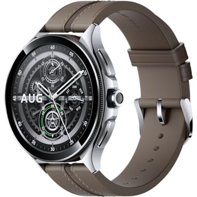 XIAOMI Watch 2 Pro 4G (LTE) Smartwatch (135–205 mm, läder, silver/brun), kastanj, unique, Klassisk XIAOMI Watch 2 Pro 4G (LTE) Smartwatch (135–205 mm, läder, silver/brun), kastanj, unique, Klassisk