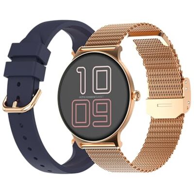 ECHO Rainbow Sunset Smart Watch för män och kvinnor, IP67 vattentät sportklocka med stegräknare, hälsospårning, sömn, 100 lägen, 1,43 tum AMOLED-skärm, 7J batteritid, iOS Android roséguld ECHO Rainbow Sunset Smart Watch för män och kvinnor, IP67 vattentät sportklocka med stegräknare, hälsospårning, sömn, 100 lägen, 1,43 tum AMOLED-skärm, 7J batteritid, iOS Android roséguld