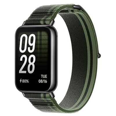 Grönt nylon snabblåsarmband för Xiaomi Smart Band 8 Pro - Smart Armband Grönt nylon snabblåsarmband för Xiaomi Smart Band 8 Pro - Smart Armband