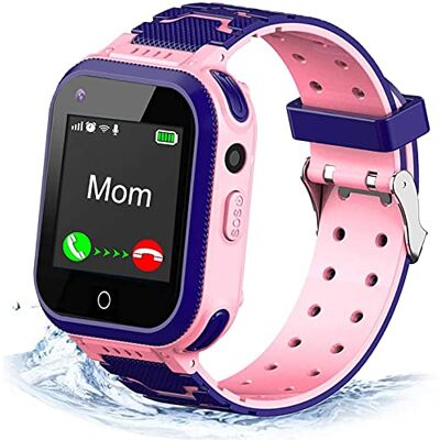 ele ELEOPTION 4G barnsmartwatch IP67 vattentät barnklocka med GPS-position, kamera, SOS, samtal, stegräknare, pekskärm, videochatt smart klocka för pojkar och flickor (rosa T3) ele ELEOPTION 4G barnsmartwatch IP67 vattentät barnklocka med GPS-position, kamera, SOS, samtal, stegräknare, pekskärm, videochatt smart klocka för pojkar och flickor (rosa T3)