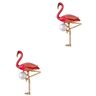 VALICLUD 2 St Flamingo Pearl Brosa Emalj Bröstnål Djurbrosch Chic Bröstnål Flamingo Brosch Flamingobröstnål Pärlbröstnål Dekorbröstnål Pärlbroschnål Fröken Legering Smycken Pärla