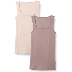 Amazon Essentials kvinnors Slim Fit fyrkantig halsduk, paket med 2, ljusbeige/mörk brungrå, XX-Large Amazon Essentials kvinnors Slim Fit fyrkantig halsduk, paket med 2, ljusbeige/mörk brungrå, XX-Large