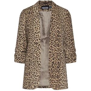 PIECES Damblazer, Naturligt/AOP: Leo, S PIECES Damblazer, Naturligt/AOP: Leo, S