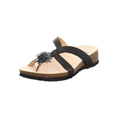 Think! Damen JULIA chromfrei gegerbte nachhaltige Pantolette, SCHWARZ/KOMBI 0010 Think! Damen JULIA chromfrei gegerbte nachhaltige Pantolette, SCHWARZ/KOMBI 0010