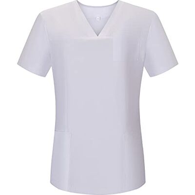 MISEMIYA Medicinska uniformer unisex uniform klinik sjukhus rengöring veterinär hälsa Ref.G718 X-Small, vit 68 MISEMIYA Medicinska uniformer unisex uniform klinik sjukhus rengöring veterinär hälsa Ref.G718 X-Small, vit 68
