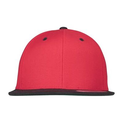 Flexfit Unisex klassisk Snapback 2-tons keps, för kvinnor och män, finns i 17 färger, en storlek passar alla, Röd/svart, one size Flexfit Unisex klassisk Snapback 2-tons keps, för kvinnor och män, finns i 17 färger, en storlek passar alla, Röd/svart, one size