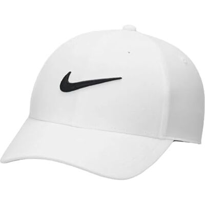 NIKE Standard Dri-fit Club Structured Swoosh Golf Hat, vit, M/L NIKE Standard Dri-fit Club Structured Swoosh Golf Hat, vit, M/L