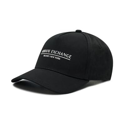 Giorgio Armani A X baseballkeps för män med logotyp av Milano/New York baseballkeps, svart, en storlek Giorgio Armani A X baseballkeps för män med logotyp av Milano/New York baseballkeps, svart, en storlek