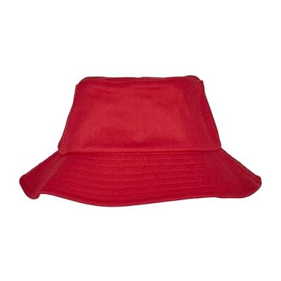 Flexfit Unisex bomull twill bucket hatt barn hatt, röd, en storlek Flexfit Unisex bomull twill bucket hatt barn hatt, röd, en storlek