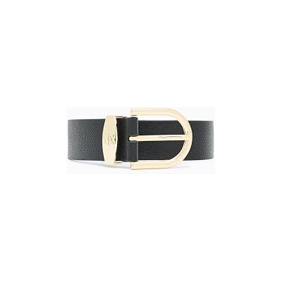 Giorgio Armani dam Classic, guldspänne logotyp bälte, svart, 90 Giorgio Armani dam Classic, guldspänne logotyp bälte, svart, 90
