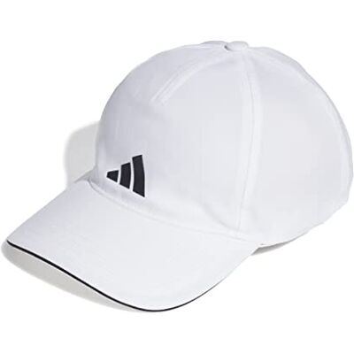 adidas Unisex Vuxen AEROREADY Training Running Baseball Cap, White/Black/Black, L adidas Unisex Vuxen AEROREADY Training Running Baseball Cap, White/Black/Black, L