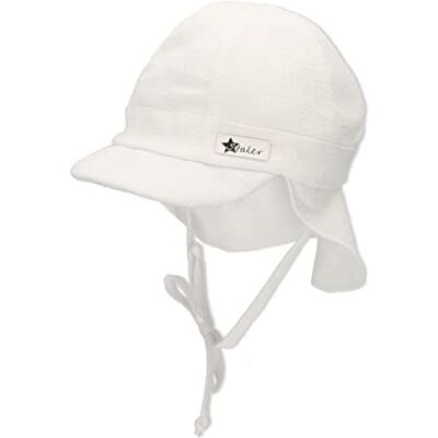 Sterntaler pojkar Schirmmütze Zum Binden Mit Nackenschutz papper sol hatt, Weiss, 6.5 Sterntaler pojkar Schirmmütze Zum Binden Mit Nackenschutz papper sol hatt, Weiss, 6.5