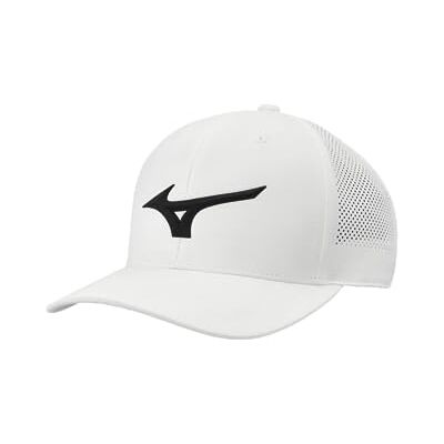 Mizuno Standard Tour Vent Snapback, White-Black Mizuno Standard Tour Vent Snapback, White-Black