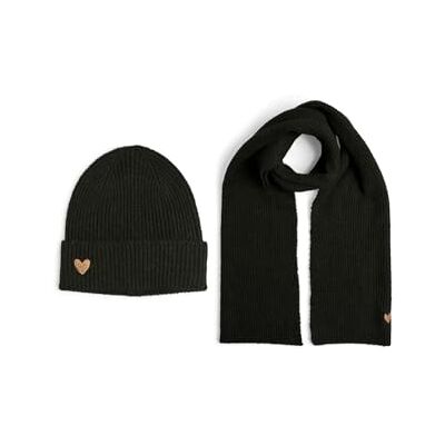 PIECES Pcniva Scarf/Hood Box Bc, svart, one size PIECES Pcniva Scarf/Hood Box Bc, svart, one size