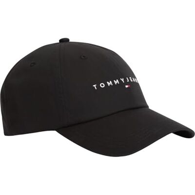 Tommy Jeans herr TJM linjär logotyp keps AM0AM14198 keps, svart, en storlek Tommy Jeans herr TJM linjär logotyp keps AM0AM14198 keps, svart, en storlek